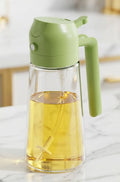 2-in-1 Glass Oil Sprayer & Dispenser Bottle | Spray & Pour Oil Dispenser for Cooking, BBQ & Air Fryer |