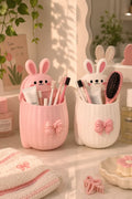 Pack of 4 Rabbit Toothbrush Holders | Wall-Mounted Self-Adhesive Bathroom Organizer | Toothbrush & Toothpaste Holder | Multicolour