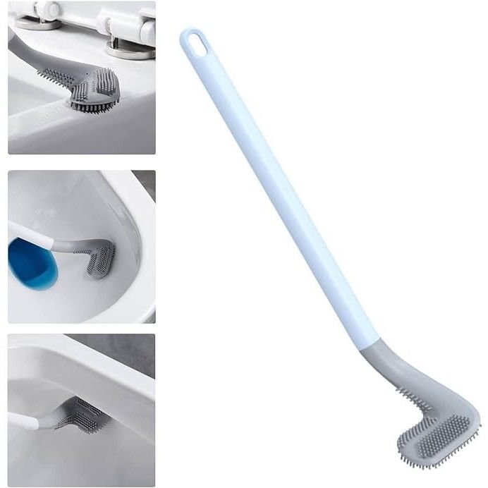 Multi-Purpose Long Handle Cleaning Brush – Pack of 2 | S-Shaped Scrub Brush for Bathroom