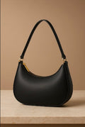 Women’s Trendy PU Fashion Bag Black | Stylish Solid Compact Handbag | Casual & Party Wear