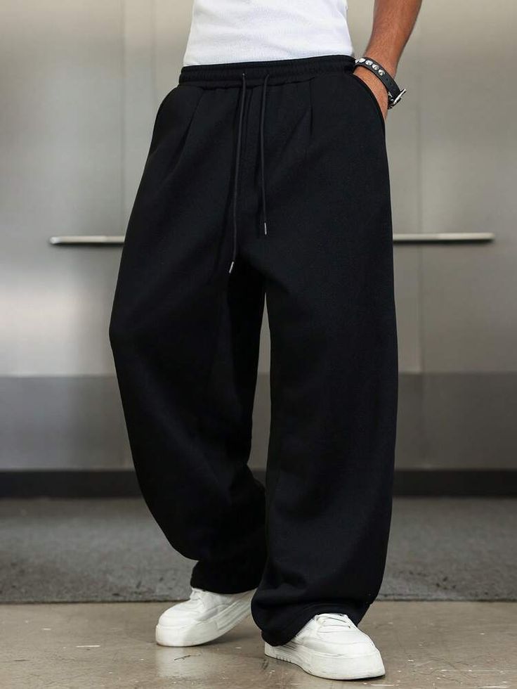 Unisex Loose Fit Lower | Cotton Blend Trouser with Elastic Waistband & Pockets | Casual Everyday Wear