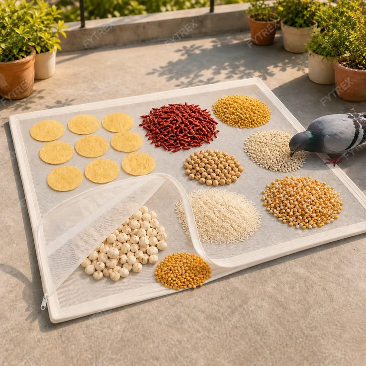 Food Drying Net with Zip Cover | Papad, Vadagam, Herbs & Spice Drying Cloth | Reusable Protective Net | 94 × 66 cm | Pack of 1