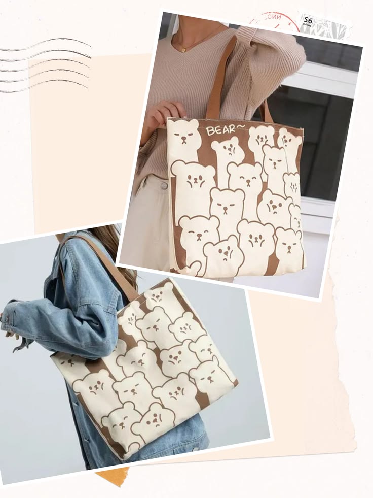 Women’s Printed Canvas Tote Bag | Stylish Shoulder & Shopping Bag | Spacious Casual Handbag